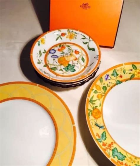 authentic hermes plates.